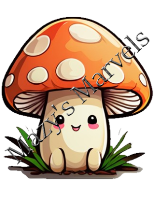 Cute Mushroom Sticker 1 Digital Download