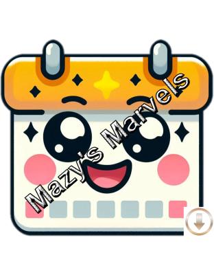 Emoji Calendar Sticker 1 Digital Download