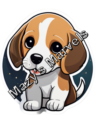 Adorable Little Beagle Sticker 2