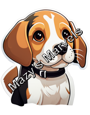 Adorable Little Beagle Sticker 3