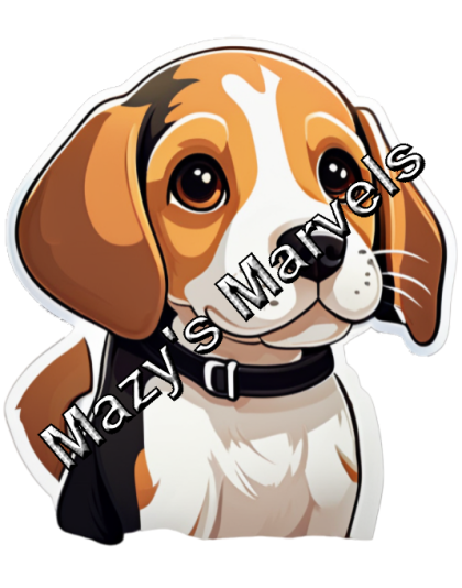 Adorable Little Beagle Sticker 3