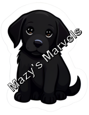 Cute Little Black Lab Sticker 2