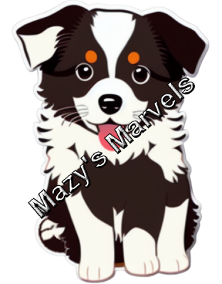 Tricolor Border Collie Sticker 2