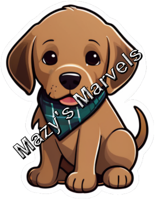Cute Little Chocolate Lab Sticker 1