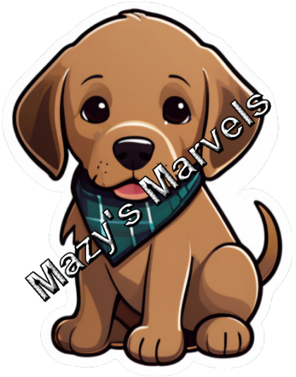 Cute Little Chocolate Lab Sticker 1