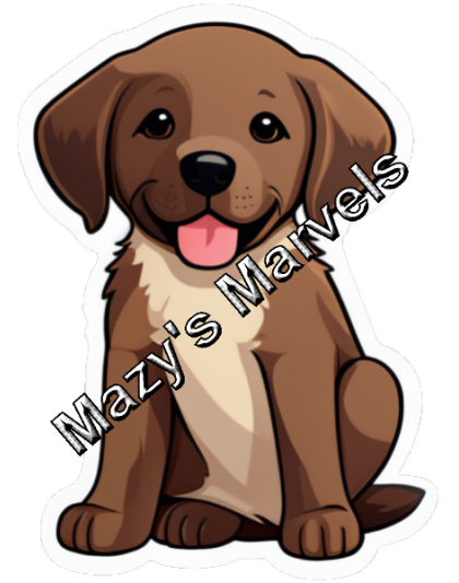 Cute Little Chocolate Lab Sticker 3