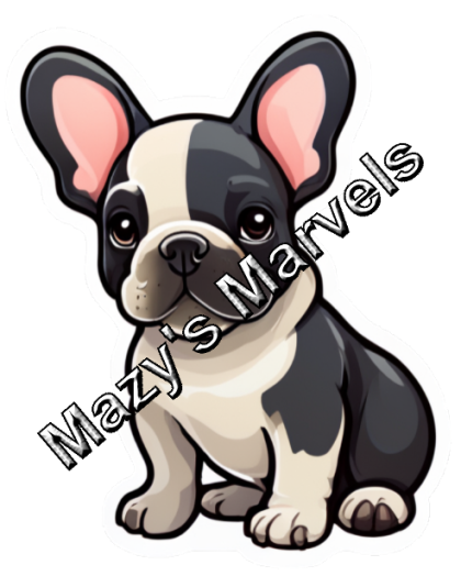 Little French Bulldog Sticker 2