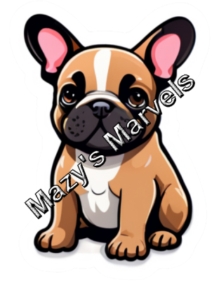 Little French Bulldog Sticker 3