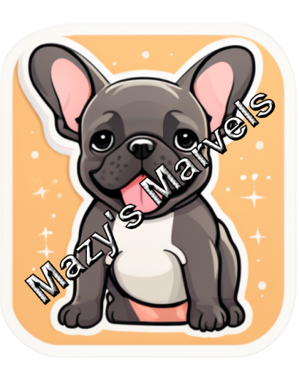Little French Bulldog Sticker 4