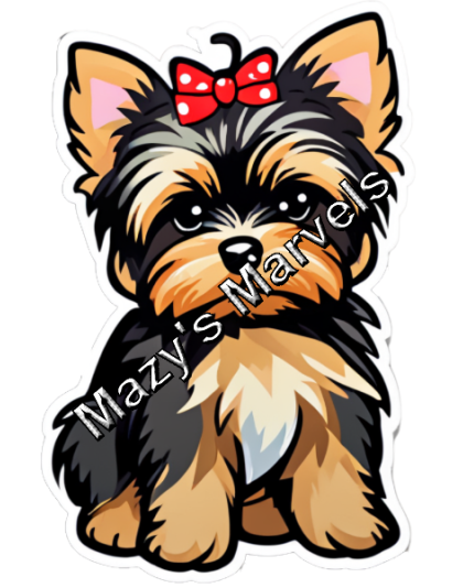 Tiny Yorkie Sticker 2
