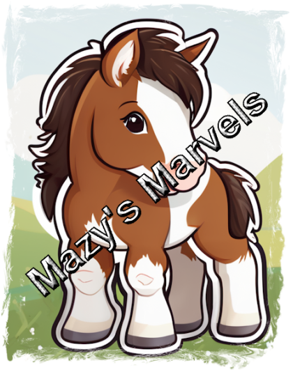 Cute Clydesdale Foal Sticker 4