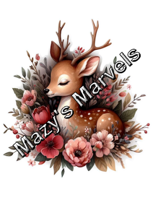 Pretty Watercolor Deer with Flowers Sticker 5