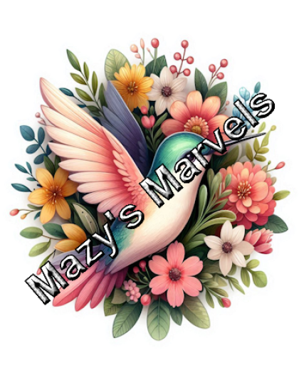 Pretty Watercolor Hummingbird with Flowers Sticker 2