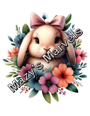 Cute Watercolor Rabbit with Flowers Sticker 7