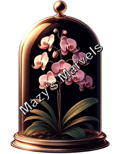 Orchids in a Glass Cloche Sticker 3