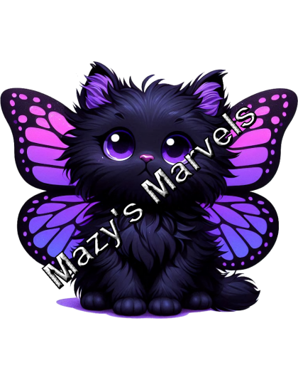Black Kitten with Violet Butterfly Wings Sticker 4
