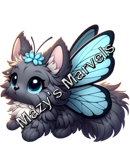 Gray Kitten with Light Blue Butterfly Wings Sticker 2