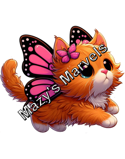 Orange Kitten with Pink Butterfly Wings Sticker 2