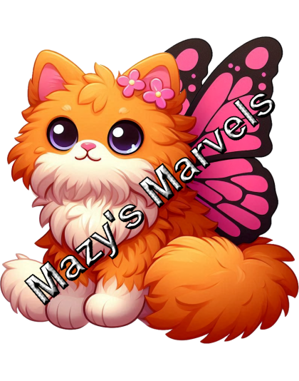 Orange Kitten with Pink Butterfly Wings Sticker 3