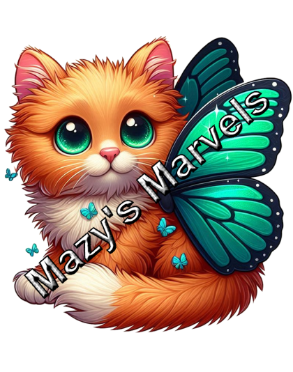 Orange Kitten with Green Butterfly Wings Sticker 3