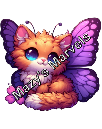 Orange Kitten with Violet Butterfly Wings Sticker 3