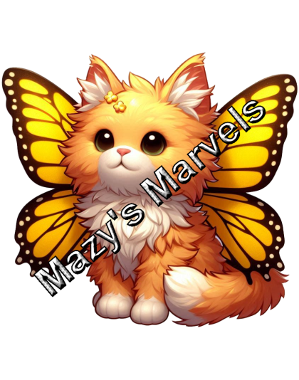 Orange Kitten with Yellow Butterfly Wings Sticker 4