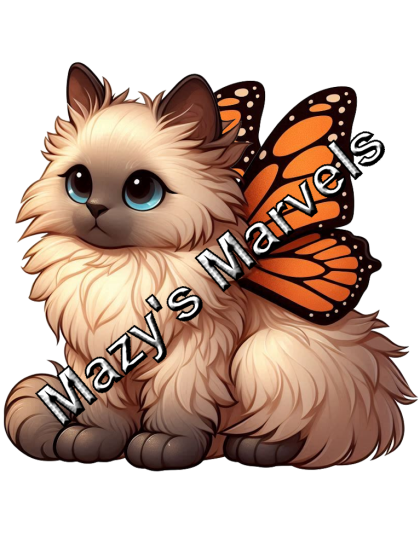 Siamese Kitten with Orange Butterfly Wings Sticker 1