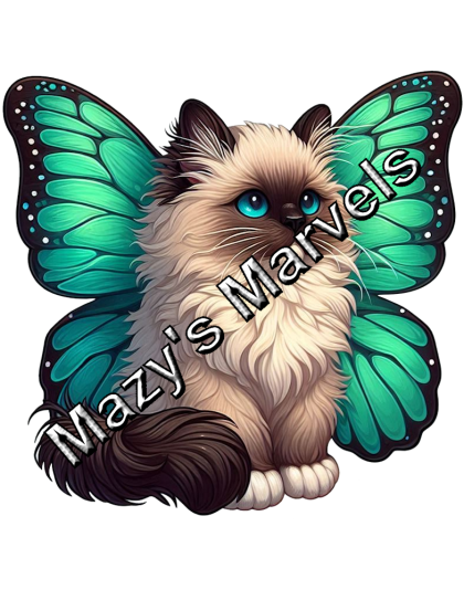 Siamese Kitten with Green Butterfly Wings Sticker 4