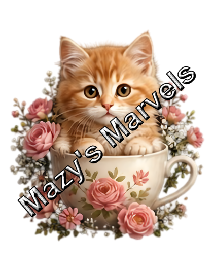 Kitten in Flowers Sticker 12
